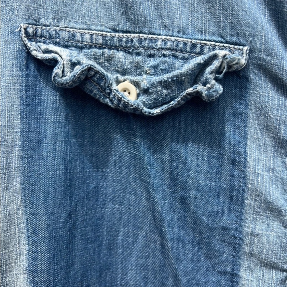 Magnolia Pearl blue Jean Button Down Shirt - Picture 3 of 5